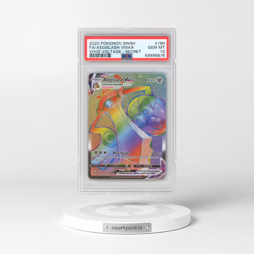 2020 Pokémon Sword & Shield Vivid Voltage #190 Aegislash Vmax - Full Art Secret (PSA 10 GEM MINT)