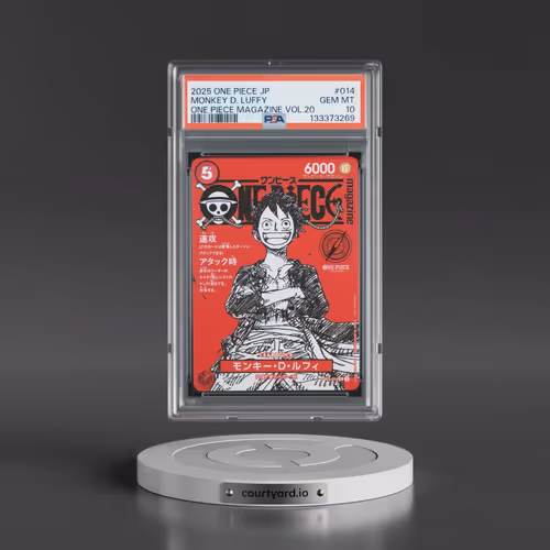 2025 One Piece Japanese Promos #014 Monkey D. Luffy - One Piece Magazine Vol.20 (PSA 10 GEM MINT)