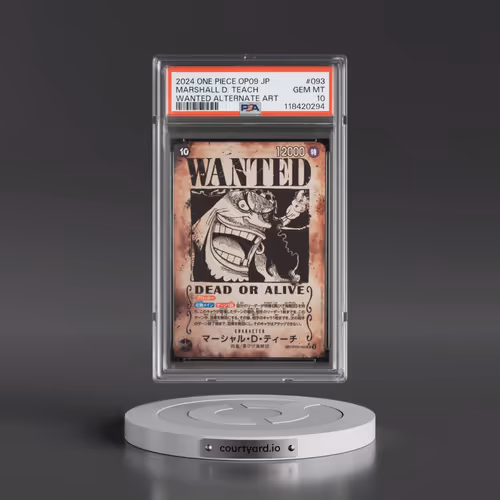 2024 One Piece Japanese OP09-Emperors in the New World #093 Marshall D. Teach - Wanted Alternate Art