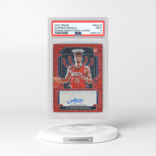 2021 Panini Prizm Rookie Signatures #RSALP Alperen Sengun - Choice (PSA 9 MINT)