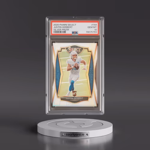 2020 Panini Select #144 Justin Herbert - Silver Prizm (PSA 10 GEM MINT)