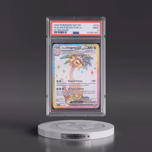 2024 Pokémon Ssp EN-Surging Sparks #225 Alolan Exeggutor EX - Holo Ultra Rare (PSA 9 MINT)