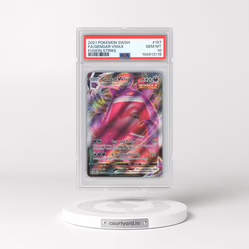 2021 Pokémon Sword & Shield Fusion Strike #157 Gengar Vmax - Full Art (PSA 10 GEM MINT)