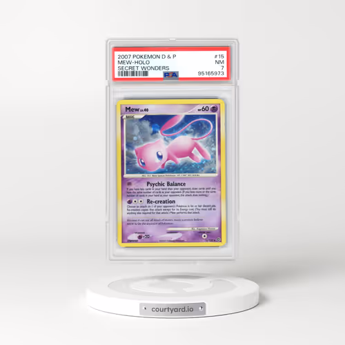 2007 Pokémon Diamond & Pearl Secret Wonders #15 Mew - Holo (PSA 7 NM)