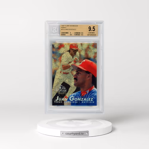 1997 Flair Showcase Row 0 #19 Juan Gonzalez (BGS 9.5 GEM MINT)