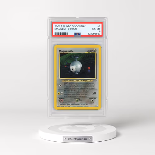 2001 Pokémon Neo Discovery #7 Magnemite - Holo (PSA 6 EX-MT)
