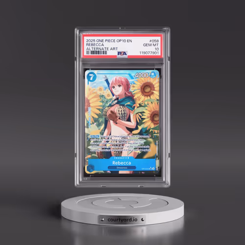2025 One Piece OP10-Royal Blood #058 Rebecca - Alternate Art (PSA 10 GEM MINT)