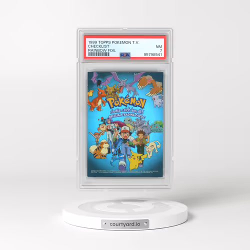 1999 Topps Pokémon TV Checklist - Rainbow Foil (PSA 7 NM)