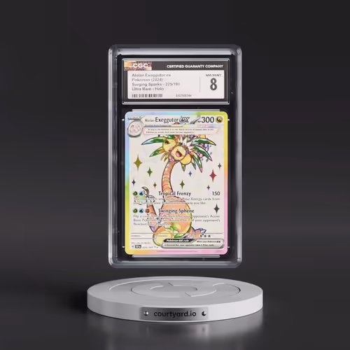 2024 Pokémon Ssp EN-Surging Sparks #225 Alolan Exeggutor EX - Holo Ultra Rare (CGC 8 NM-MT)