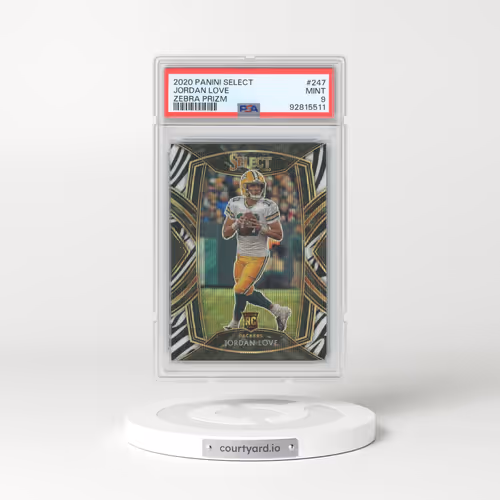 2020 Panini Select #247 Jordan Love - Zebra Prizm (PSA 9 MINT)