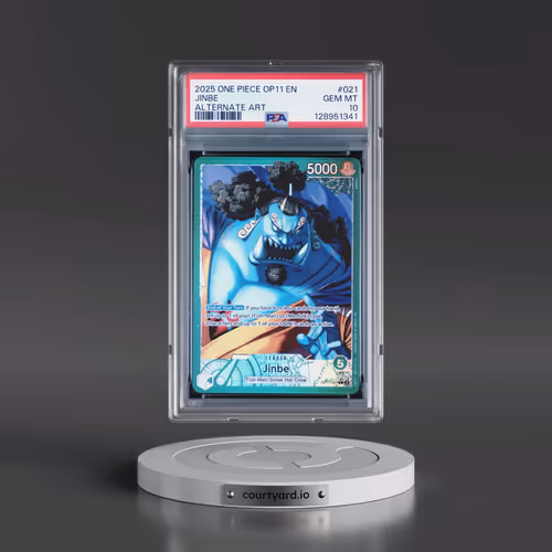 2025 One Piece OP11-A Fist of Divine Speed #021 Jinbe - Alternate Art (PSA 10 GEM MINT)