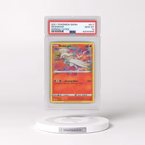 2021 Pokémon Sword & Shield Shining Fates #017 Reshiram (PSA 10 GEM MINT)