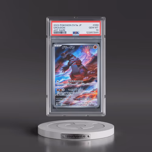 2023 Pokémon Sv3a-Raging Surf #069 Groudon - Art Rare (PSA 10 GEM MINT)