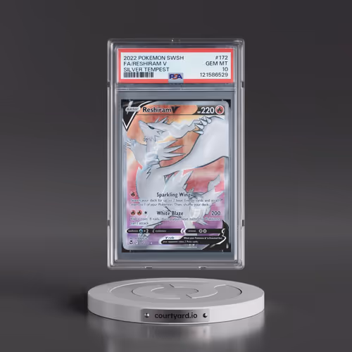 2022 Pokémon Sword & Shield Silver Tempest #172 Reshiram V - Holo Full Art (PSA 10 GEM MINT)