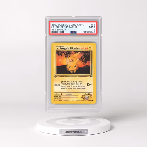 2000 Pokémon Gym Challenge #84 LT. Surge's Pikachu - 1st Edition (PSA 9 MINT)