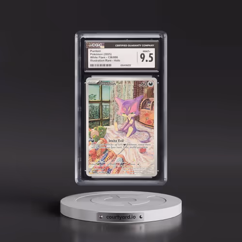 2025 Pokémon Wht EN-White Flare #136 Purrloin - Illustration Rare (CGC 9.5 MINT+)