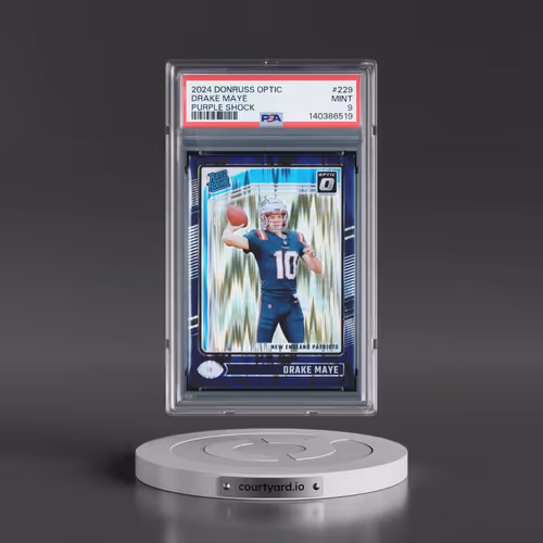 2024 Panini Donruss Optic #229 Drake Maye - Purple Shock (PSA 9 MINT)