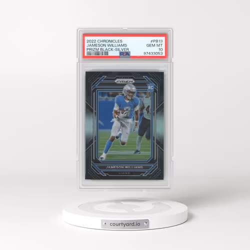 2022 Panini Chronicles Prizm Black #PB13 Jameson Williams - Silver (PSA 10 GEM MINT)