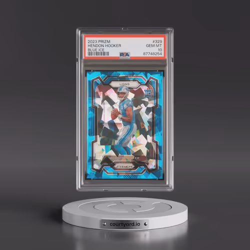 2023 Panini Prizm #329 Hendon Hooker - Blue Ice (PSA 10 GEM MINT)