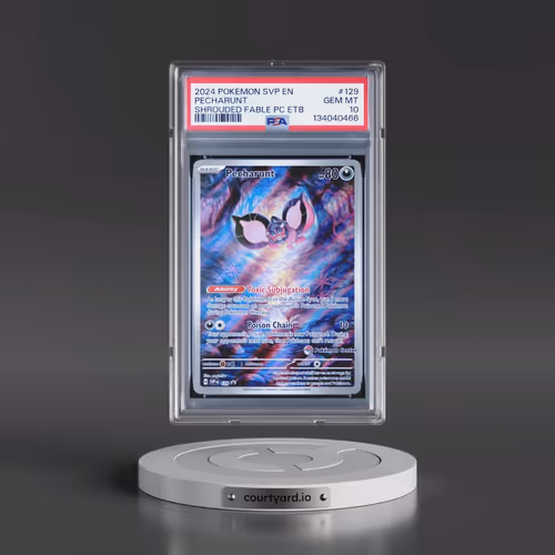 2024 Pokémon Svp EN-SV Black Star Promo #129 Pecharunt - Shrouded Fable Pokemon Center Elite Trainer