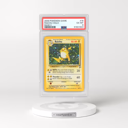 2000 Base Set 2 #16 Raichu - Holo (PSA 6 EX-MT)