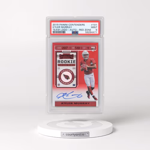 2019 Panini Contenders #101 Kyler Murray - Autograph-Red Zone (PSA 9 MINT)