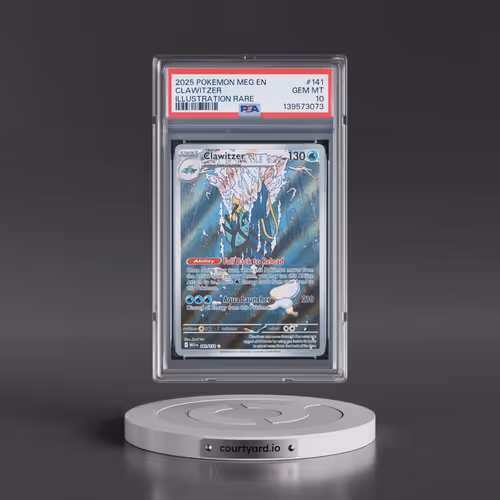 2025 Pokémon Meg EN-Mega Evolution #141 Clawitzer - Illustration Rare (PSA 10 GEM MINT)