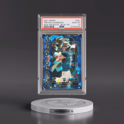 2021 Panini Prizm New Recruits #NR1 Trevor Lawrence - Blue Ice (PSA 10 GEM MINT)