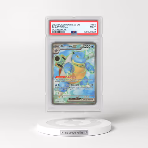2023 Pokémon Mew EN-151 #184 Blastoise EX - Holo Ultra Rare (PSA 9 MINT)