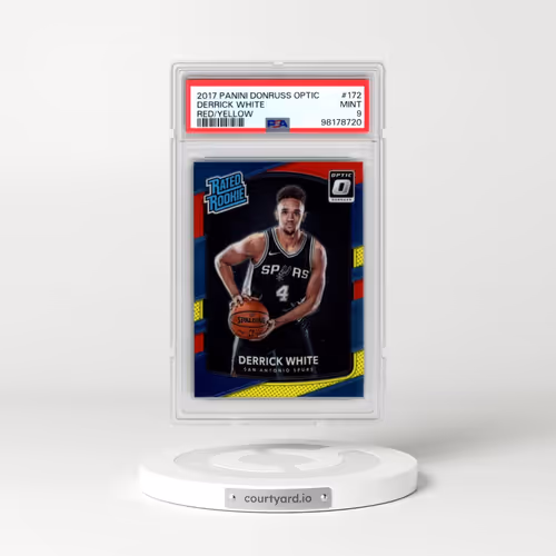 2017 Panini Donruss Optic #172 Derrick White - Red/Yellow (PSA 9 MINT)