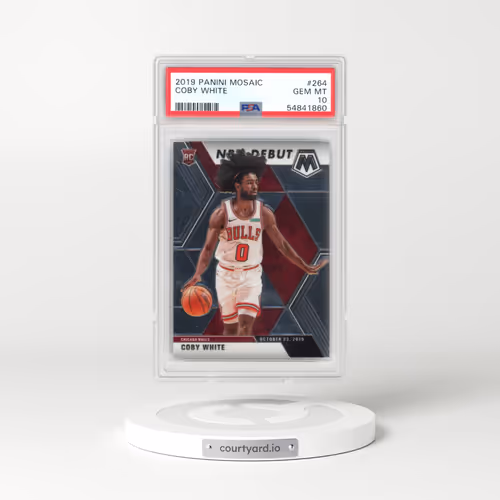 2019 Panini Mosaic #264 Coby White (PSA 10 GEM MINT)