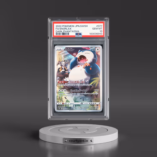 2022 Pokémon Sword & Shield Dark Phantasma #077 Snorlax - Full Art (PSA 10 GEM MINT)