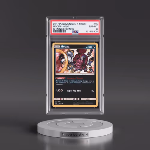 2017 Pokémon Sun & Moon Shining Legends #55 Hoopa - Holo (PSA 8 NM-MT)