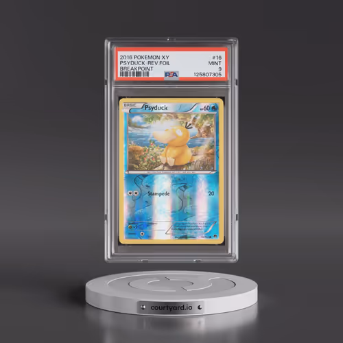 2016 Pokémon XY Breakpoint #16 Psyduck - Reverse Foil (PSA 9 MINT)