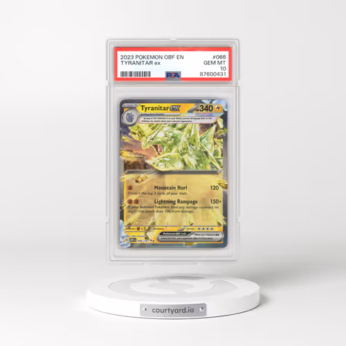 2023 Pokémon Obf EN-Obsidian Flames #066 Tyranitar EX - Holo (PSA 10 GEM MINT)