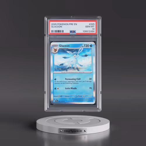 2025 Pokémon Pre EN-Prismatic Evolutions #025 Glaceon (PSA 10 GEM MINT)