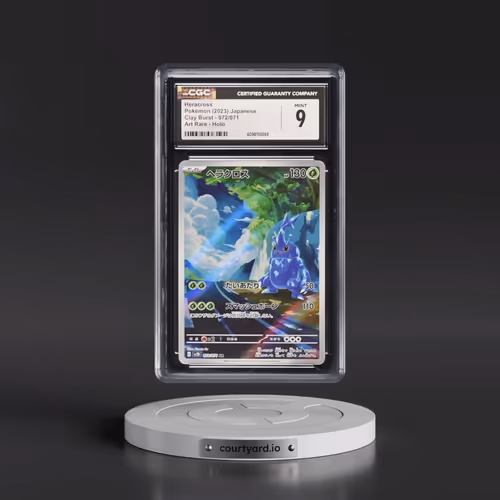 2023 Pokémon Sv2d-Clay Burst #072 Heracross - Art Rare (CGC 9 MINT)