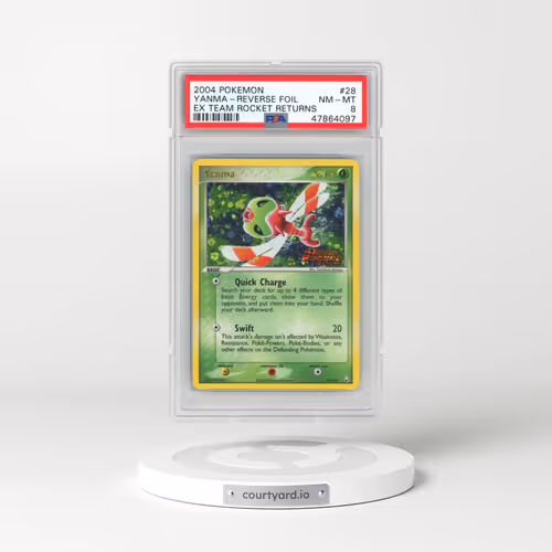 2004 Pokémon EX Team Rocket Returns #28 Yanma - Reverse Foil (PSA 8 NM-MT)