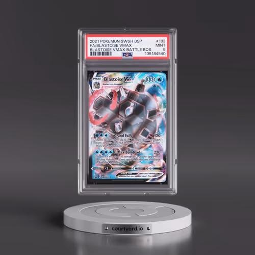 2021 Pokémon Swsh Black Star Promo #103 Blastoise Vmax - Full Art Blastoise Vmax Battle Box (PSA 9 M