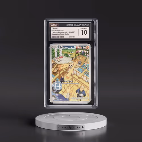 2024 Pokémon Twm EN-Twilight Masquerade #183 Timburr - Illustration Rare (CGC 10 GEM MINT)