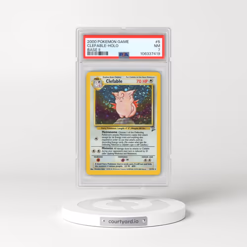 2000 Pokémon Game Base II #5 Clefable - Holo (PSA 7 NM)
