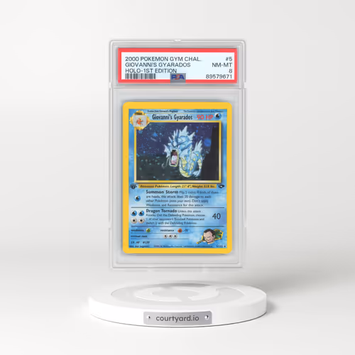 2000 Pokémon Gym Challenge #5 Giovanni's Gyarados - 1st Edition Holo (PSA 8 NM-MT)