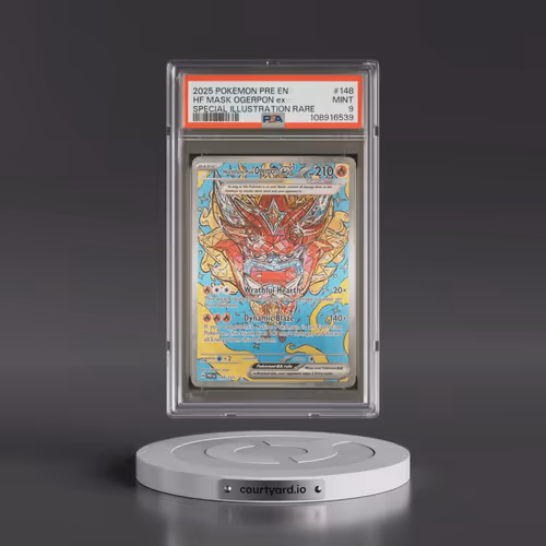 2025 Pokémon Pre EN-Prismatic Evolutions #148 Hearthflame Mask Ogerpon EX - Holo Special Illustratio