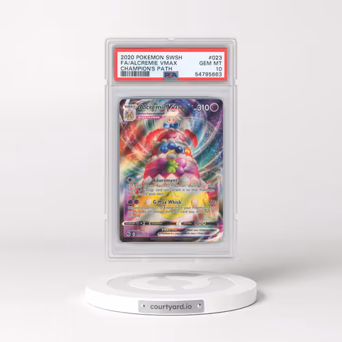 2020 Pokémon Sword & Shield Champion's Path #023 Alcremie Vmax - Full Art (PSA 10 GEM MINT)