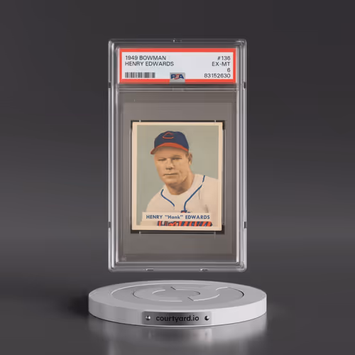 1949 Bowman #136 Henry Edwards (PSA 6 EX-MT)