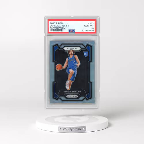 2023 Panini Prizm #163 Dereck Lively II - Silver Prizm (PSA 10 GEM MINT)