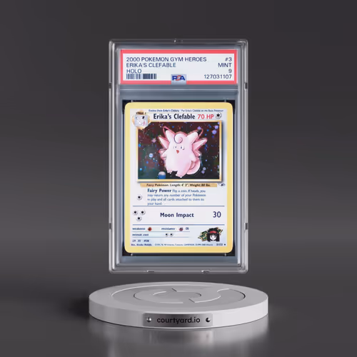 2000 Pokémon Gym Heroes #3 Erika's Clefable - Holo (PSA 9 MINT)