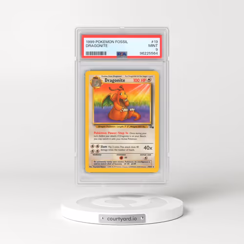1999 Pokémon Fossil #19 Dragonite (PSA 9 MINT)