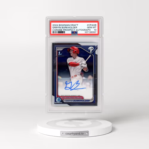 2024 Bowman Draft Chrome Prospect Autographs #CPAGB Griffin Burkholder (PSA 10 GEM MINT)
