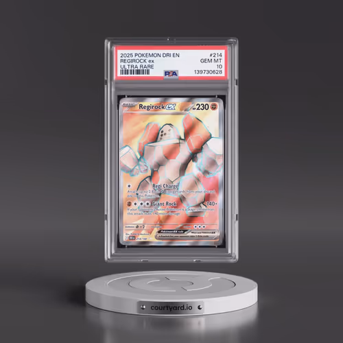 2025 Pokémon Dri EN-Destined Rivals #214 Regirock EX - Holo Ultra Rare (PSA 10 GEM MINT)